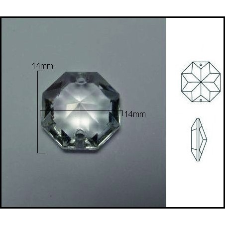 Pieza de cristal de 14*14mm