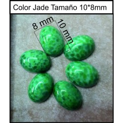 Cabuchón Jade 10*8mm(25 Uds)