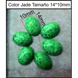 Cabuchón Jade 14*10mm(25 Uds)