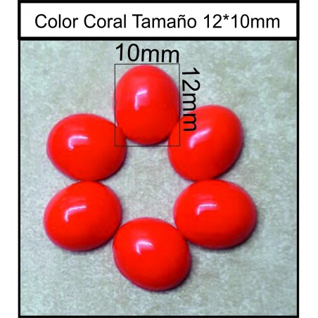 Cabuchón Coral 12*10mm(25 Uds)
