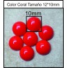 Cabuchón Red Coral 10mm(25 Uds)