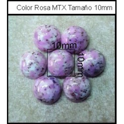 Cabuchón Rosa MTX 10 mm(25 Uds)