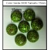 Cabuchón Verde 3836 15 mm(25 Uds)
