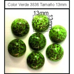 Cabuchón Verde 3836 13 mm(25 Uds)