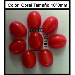 Cabuchón Coral 10*8mm(25 Uds)