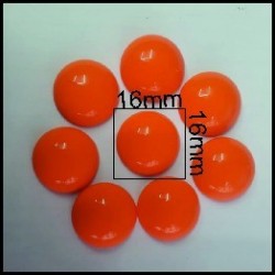 Cabuchón Naranja 16 mm(25 Uds)