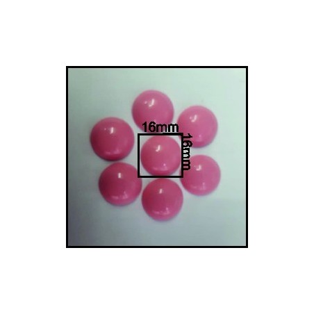 Cabuchón Rosa Chicle 16 mm(25 Uds)