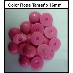 Cabuchón Rosa Chicle 16 mm(25 Uds)