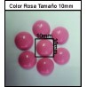 Cabuchón Rosa Chicle 10 mm(50 Uds)