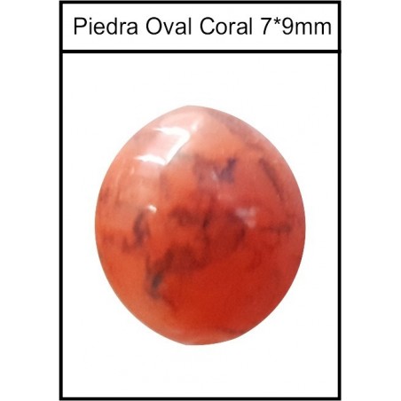 Piedra Ovalada Coral 7*9mm