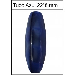 Piedra Tubo Azul. 20 Uds