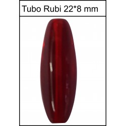 Piedra Tubo Rubi. 20 Uds