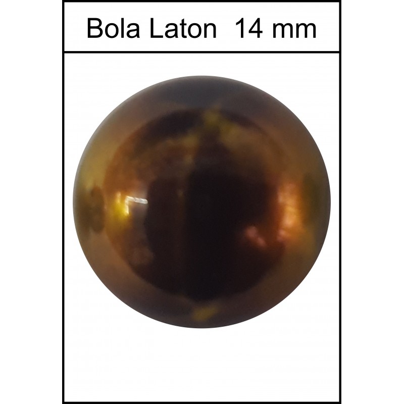 Bola Cristal Laton 14mm. 20 Uds