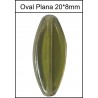 Oval Plana 20*8mm Verde (20 Uds)