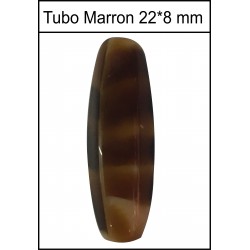 Piedra Tubo Marron. 20 Uds